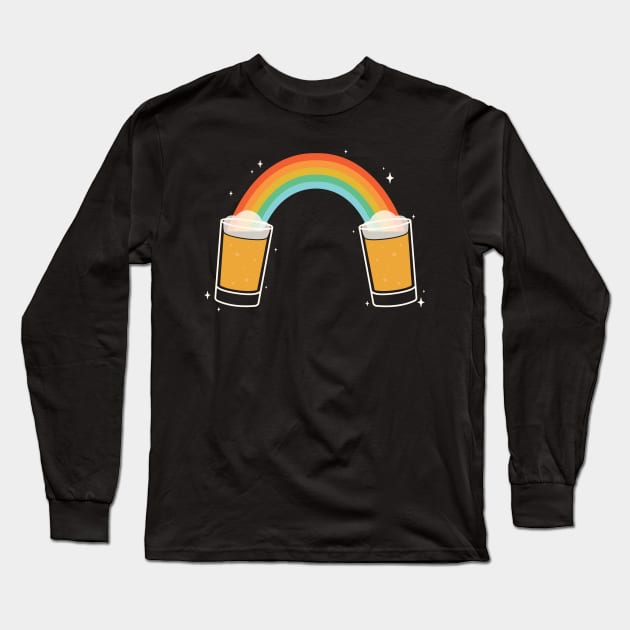 Beer Rainbow Long Sleeve T-Shirt by LoverlyPrints